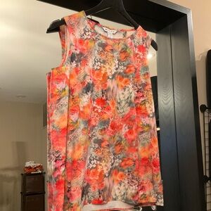 (Sue) B1G1 New w/ tags Athleta Vibrant Pink and Orange Floral Tank Top